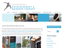 Tablet Screenshot of crossroadsphysiotherapy.com
